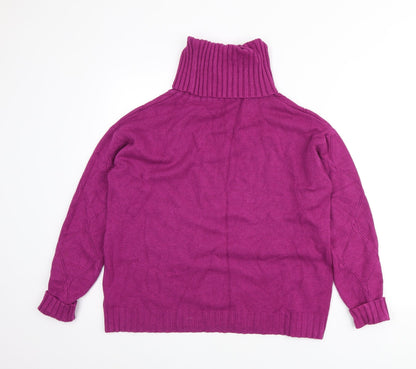 Womens UK Size S Preworn Purple Pullover Jumper