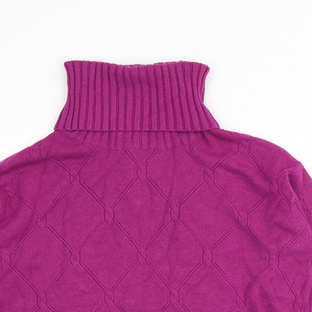 Womens UK Size S Preworn Purple Pullover Jumper