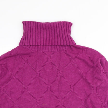 Womens UK Size S Preworn Purple Pullover Jumper