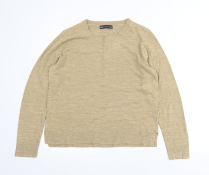 Womens UK Size 14 Marks and Spencer Beige Pullover Jumper