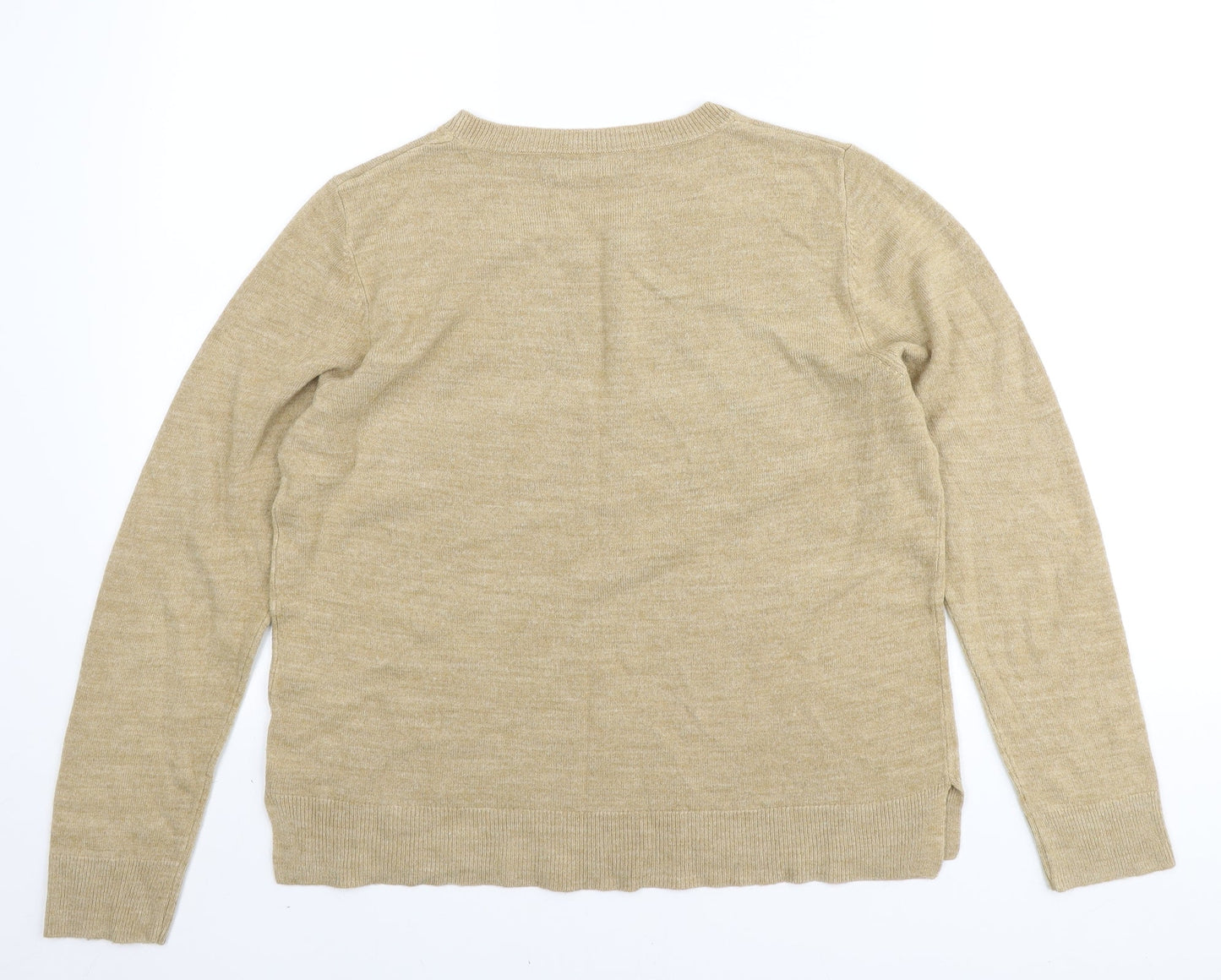 Womens UK Size 14 Marks and Spencer Beige Pullover Jumper