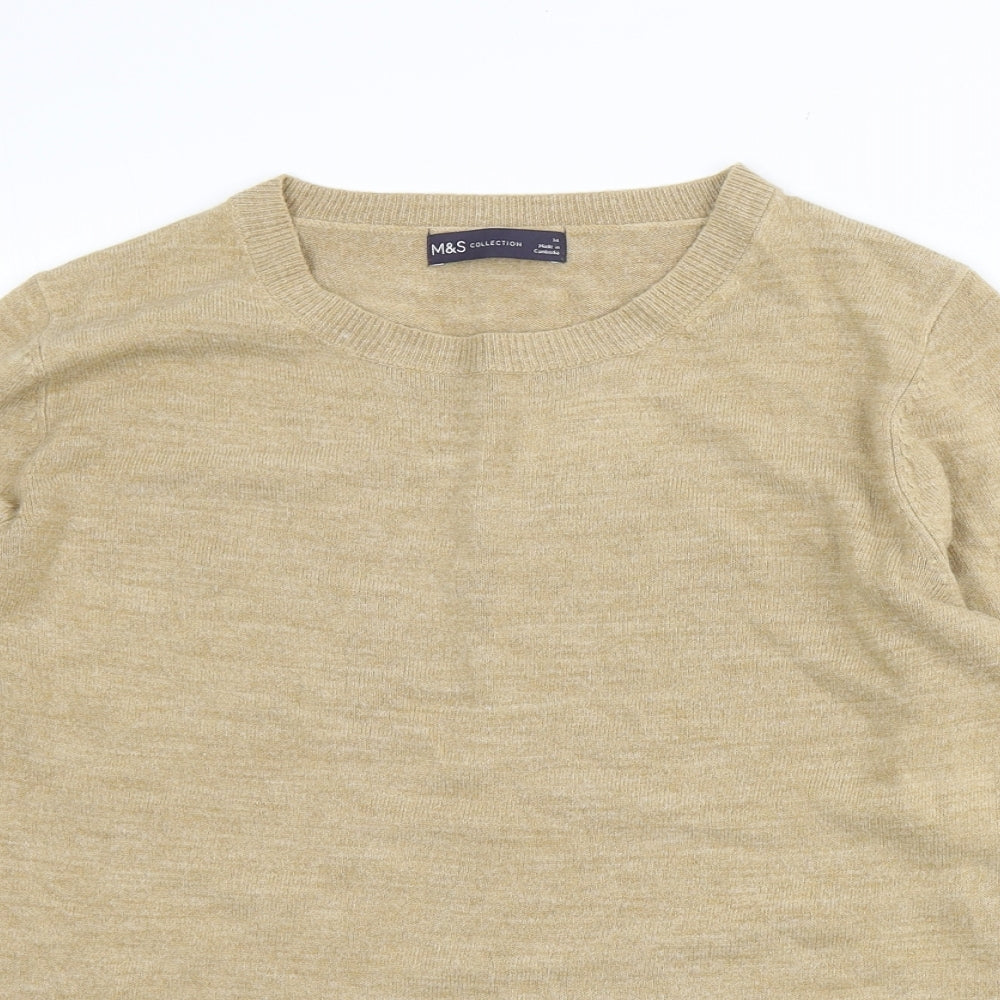 Womens UK Size 14 Marks and Spencer Beige Pullover Jumper