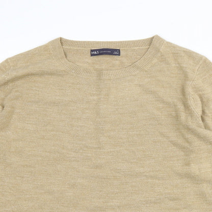 Womens UK Size 14 Marks and Spencer Beige Pullover Jumper