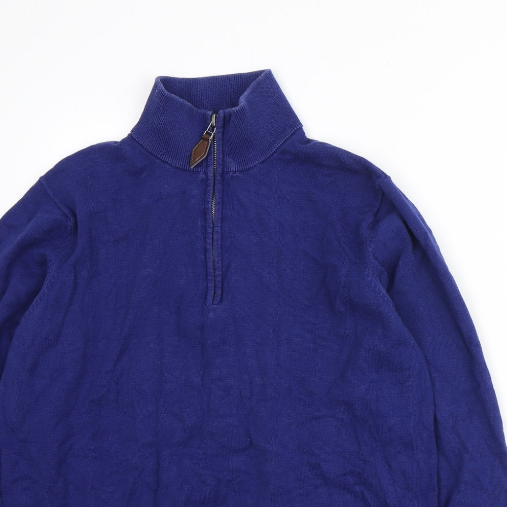 Harvey & Jones Mens Blue Cotton Pullover Sweatshirt Size M