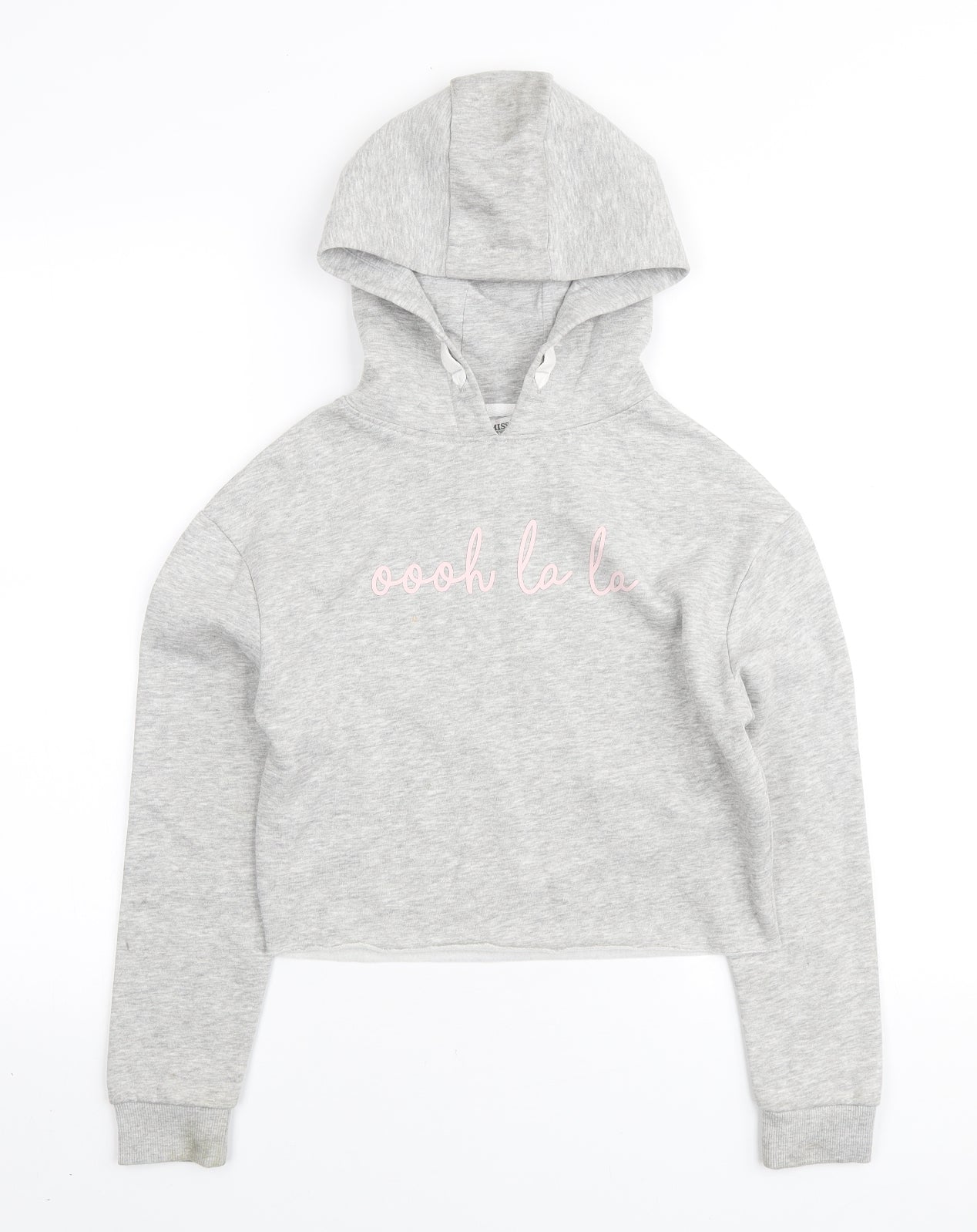 Miss Evie Girls Grey Cotton Pullover Hoodie Size 9-10 Years Pullover - oooh la la