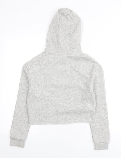 Miss Evie Girls Grey Cotton Pullover Hoodie Size 9-10 Years Pullover - oooh la la