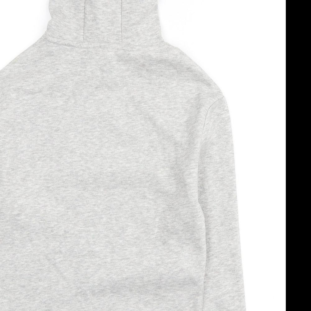 Miss Evie Girls Grey Cotton Pullover Hoodie Size 9-10 Years Pullover - oooh la la