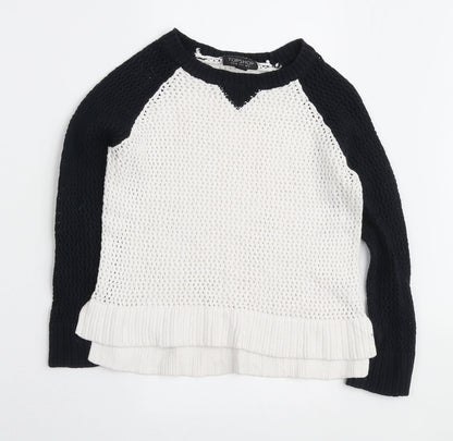 Womens UK Size 8 Topshop White Pullover Jumper
