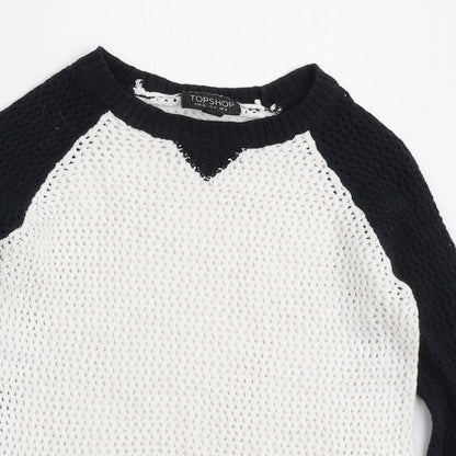 Womens UK Size 8 Topshop White Pullover Jumper