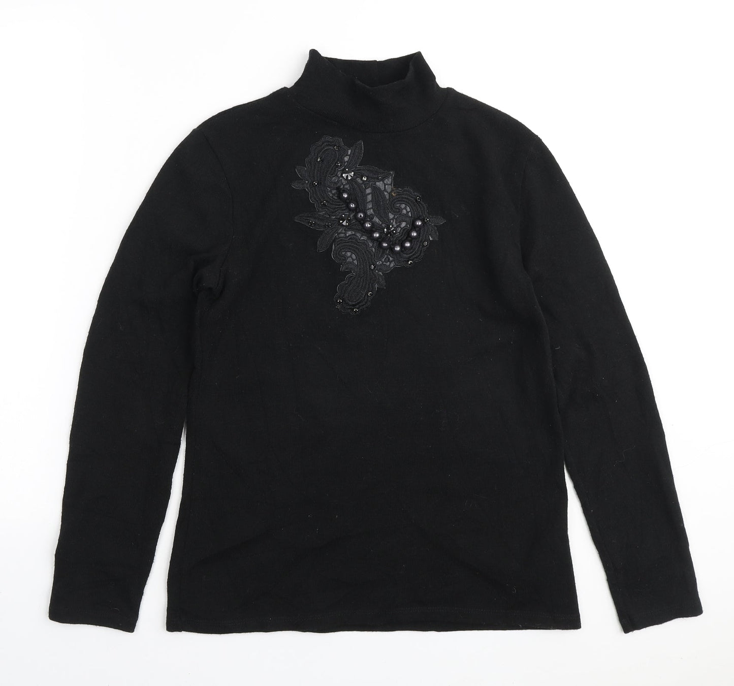 Womens UK Size M Zara Black Pullover Jumper