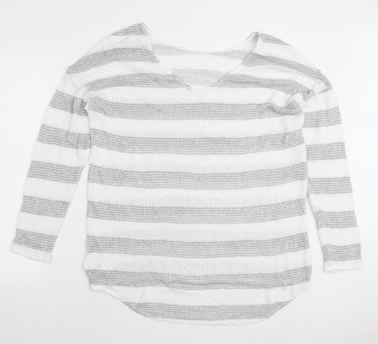 Womens UK Size 16 NEXT White Pullover Jumper