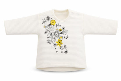 Nutmeg Baby White Floral Polyester Pullover Tank Size 0-3 Months Round Neck Snap - Floral
