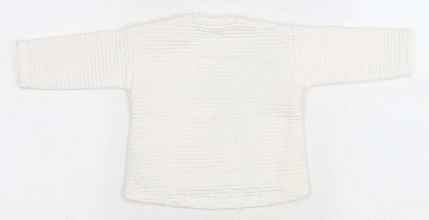 Nutmeg Baby White Floral Polyester Pullover Tank Size 0-3 Months Round Neck Snap - Floral