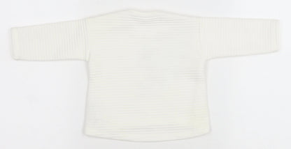 Nutmeg Baby White Floral Polyester Pullover Tank Size 0-3 Months Round Neck Snap - Floral