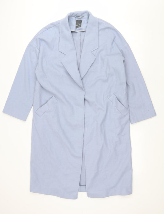 Primark Womens Blue Overcoat Coat Size 8 Snap