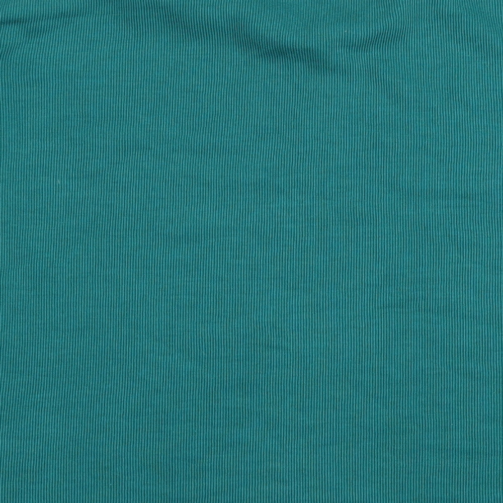 Womens UK Size L Preworn Green Basic T-Shirt