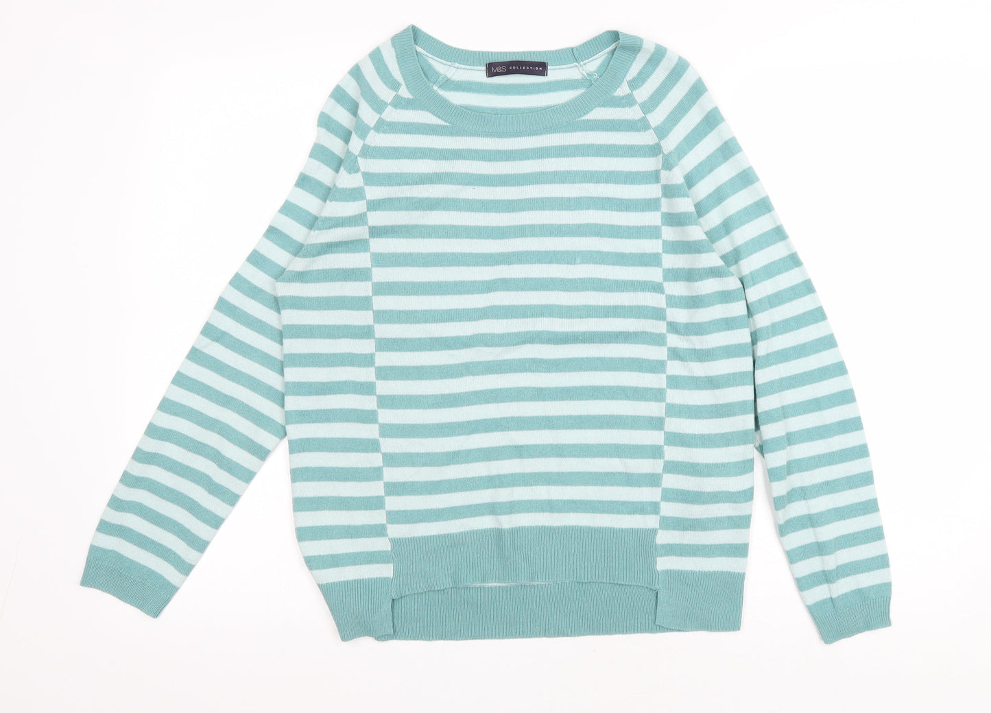 Womens UK Size 10 Marks and Spencer Green Pullover Jumper