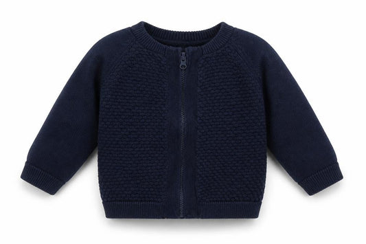 Lupilu Baby Black Cotton Full Zip Jumper Size 3-6 Months Zip