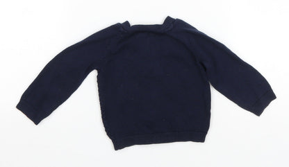 Lupilu Baby Black Cotton Full Zip Jumper Size 3-6 Months Zip