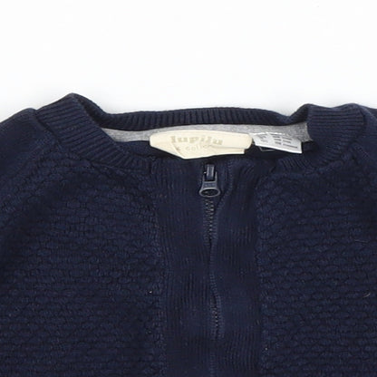 Lupilu Baby Black Cotton Full Zip Jumper Size 3-6 Months Zip