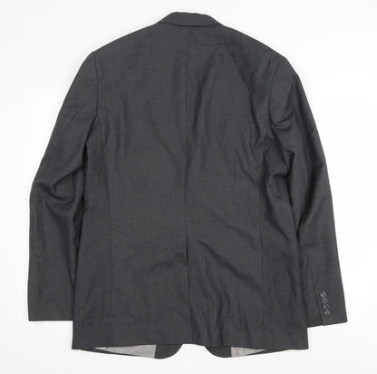 Mens UK Size 42 Perry Ellis Regular Grey Suit Jacket