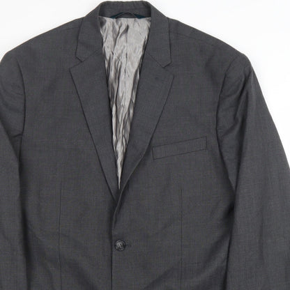 Mens UK Size 42 Perry Ellis Regular Grey Suit Jacket