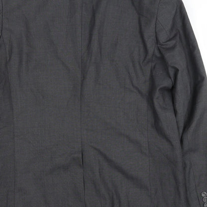 Mens UK Size 42 Perry Ellis Regular Grey Suit Jacket