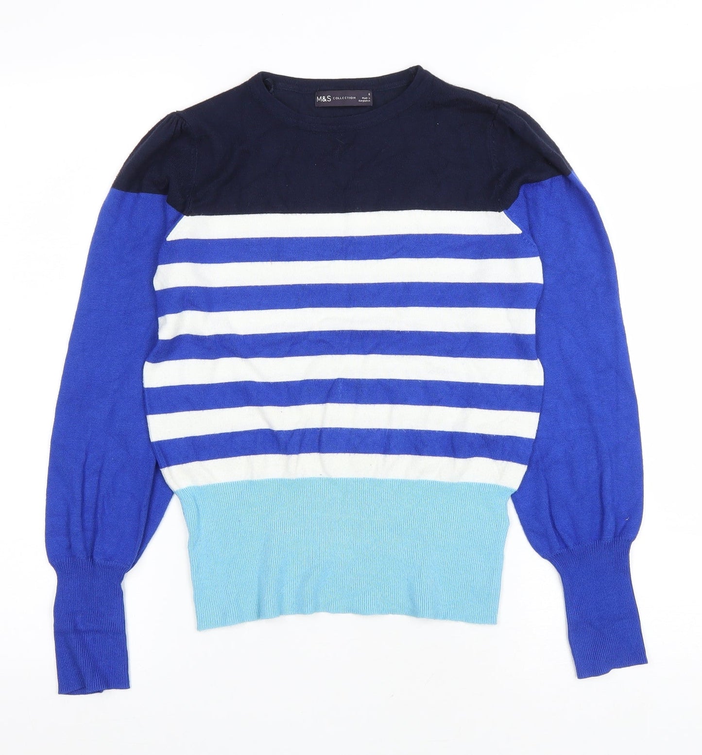 Womens UK Size 6 Marks and Spencer Blue Pullover Jumper