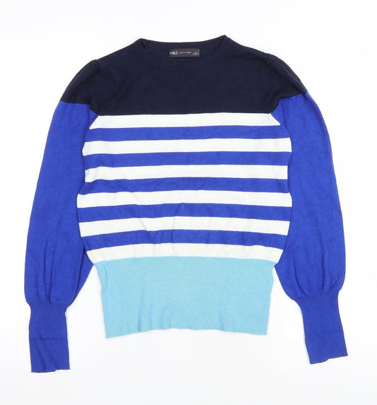 Womens UK Size 6 Marks and Spencer Blue Pullover Jumper