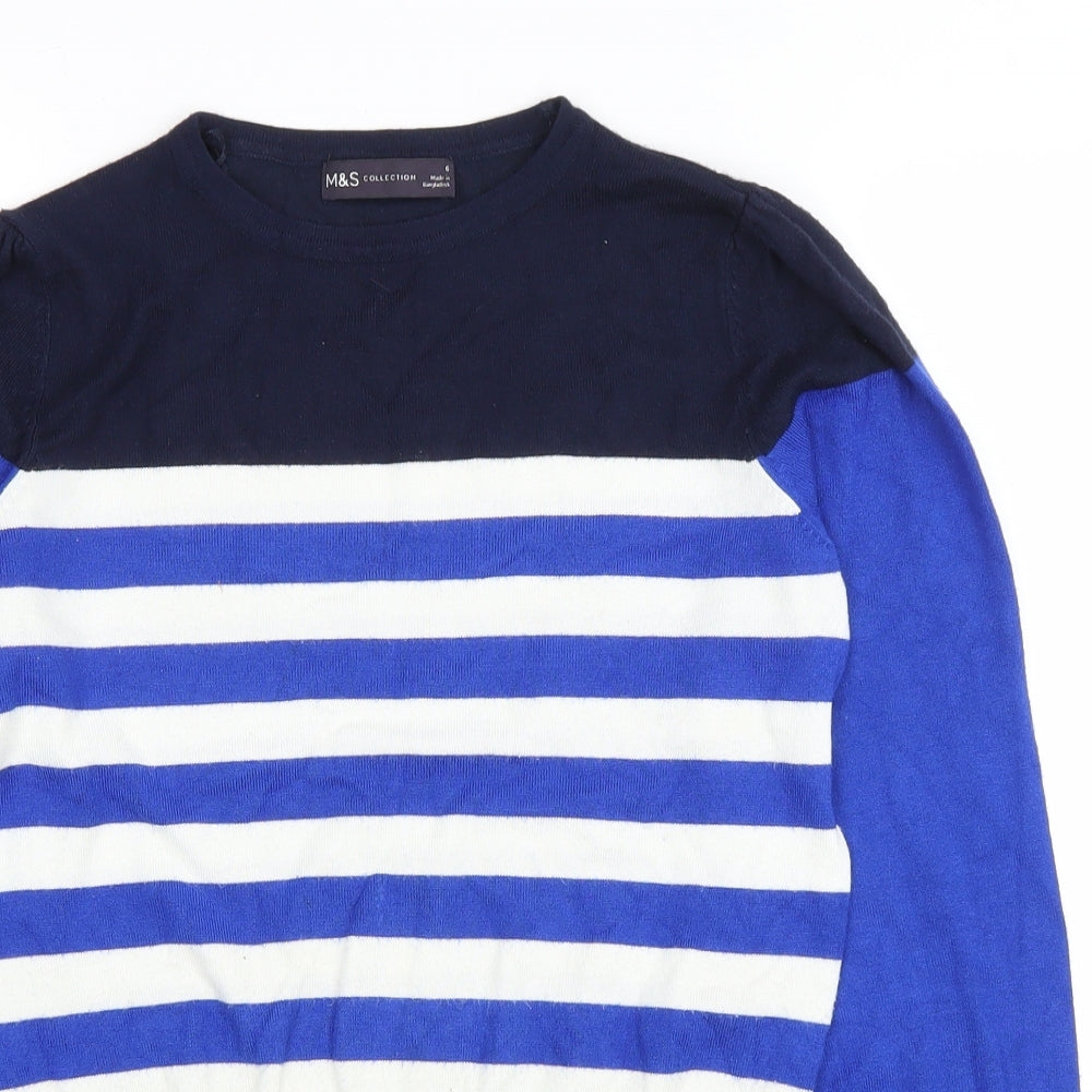 Womens UK Size 6 Marks and Spencer Blue Pullover Jumper