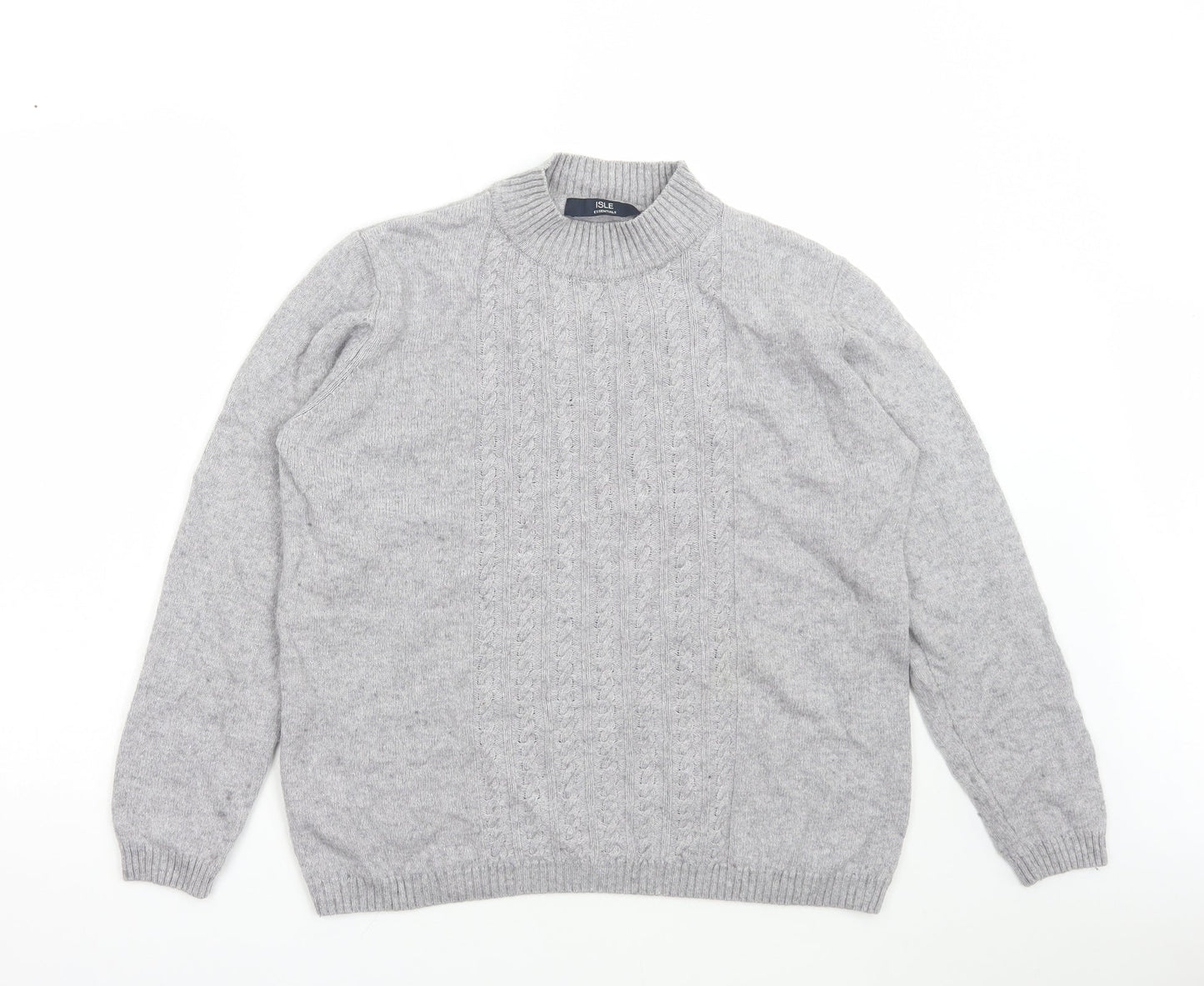 Womens UK Size M Isle Grey Pullover Jumper
