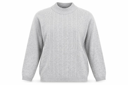 Womens UK Size M Isle Grey Pullover Jumper