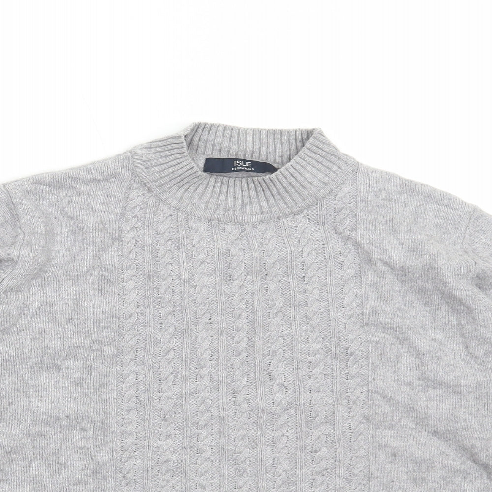 Womens UK Size M Isle Grey Pullover Jumper