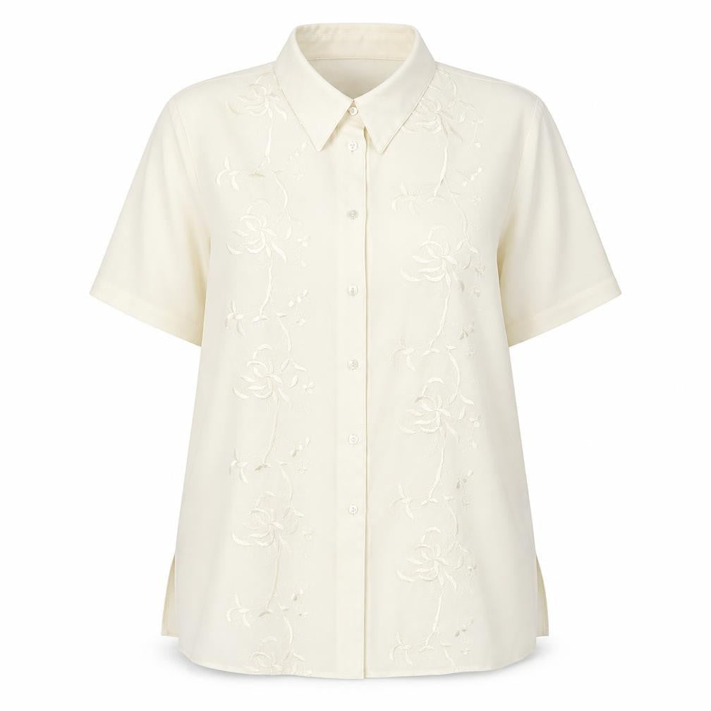 Womens UK Size 14 FOSBY Ivory Basic Button-Up