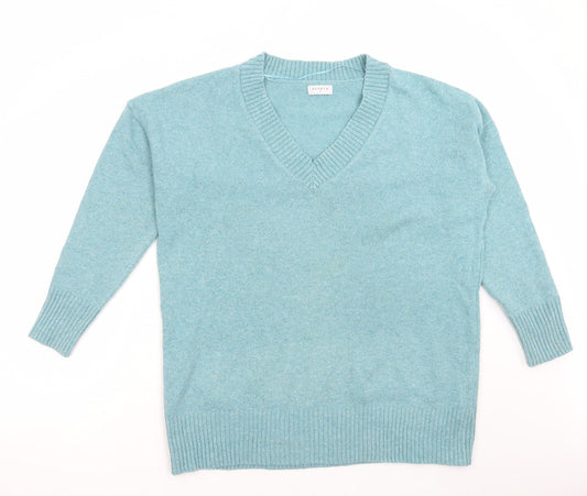 Womens UK Size M Papaya Green Pullover Jumper