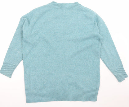 Womens UK Size M Papaya Green Pullover Jumper