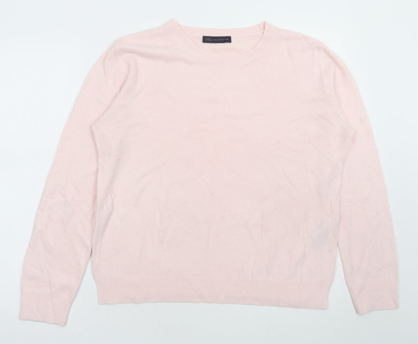 Womens UK Size 14 Marks and Spencer Pink Pullover Jumper