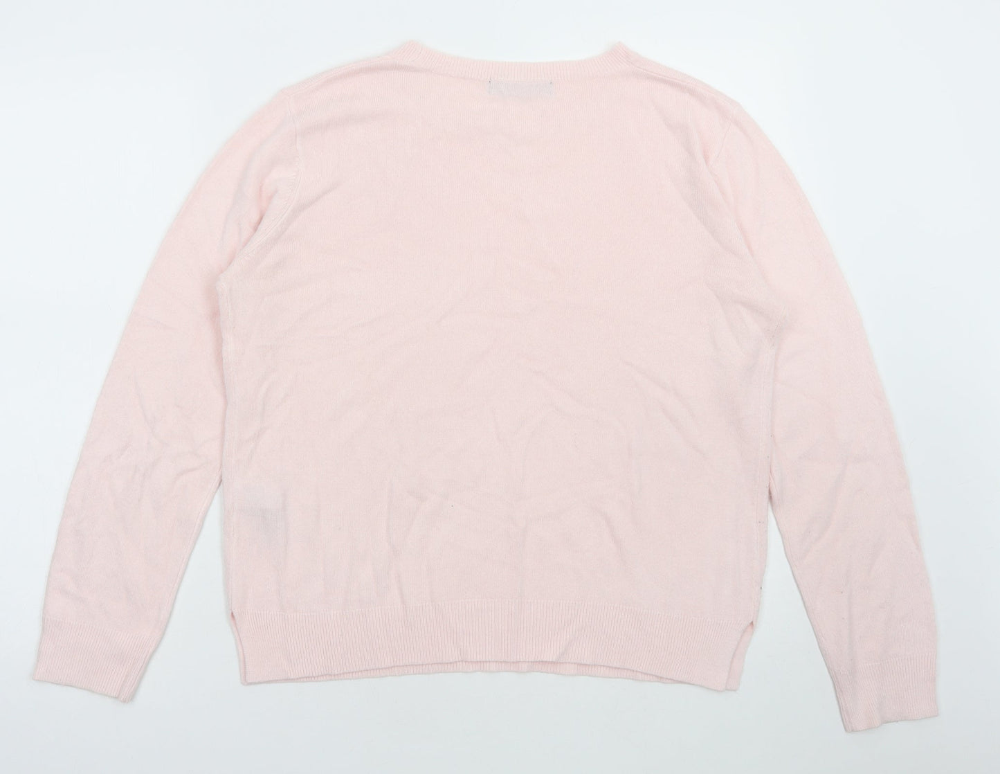Womens UK Size 14 Marks and Spencer Pink Pullover Jumper