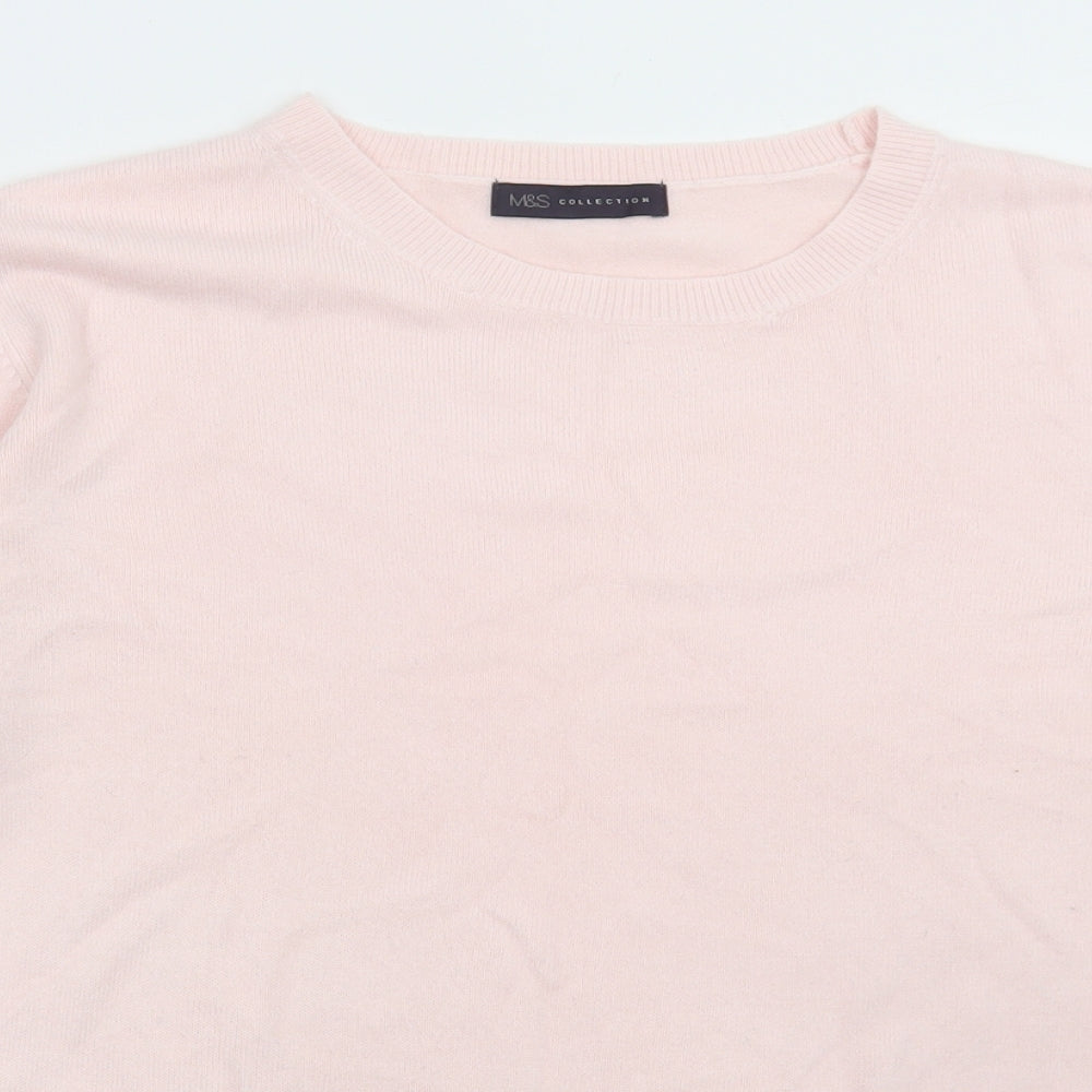 Womens UK Size 14 Marks and Spencer Pink Pullover Jumper
