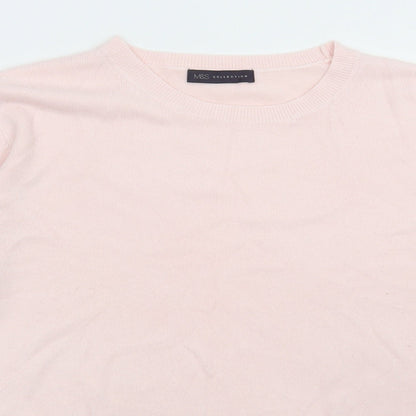 Womens UK Size 14 Marks and Spencer Pink Pullover Jumper