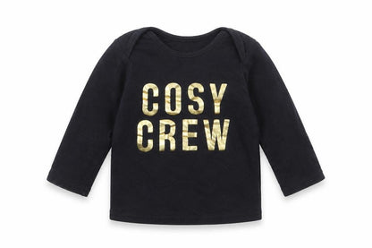 George Baby Black Cotton Basic T-Shirt Size 12-18 Months Round Neck Pullover - Cosy Crew