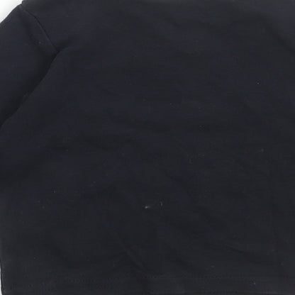 George Baby Black Cotton Basic T-Shirt Size 12-18 Months Round Neck Pullover - Cosy Crew