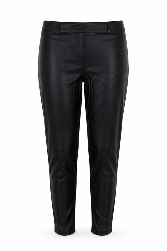MNG Womens Black Polyurethane Jegging Trousers Size L L28 in Regular Zip - Faux Leather