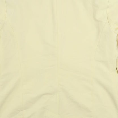 Pull&Bear Womens Yellow Jacket Blazer Size L Button