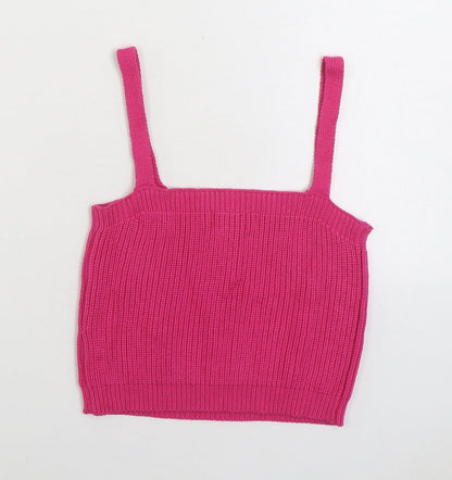 Womens UK Size 10 Apricot Pink Camisole Tank