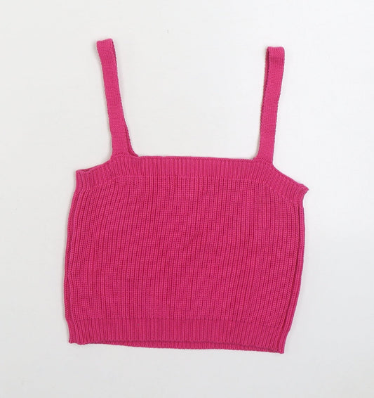 Womens UK Size 10 Apricot Pink Camisole Tank