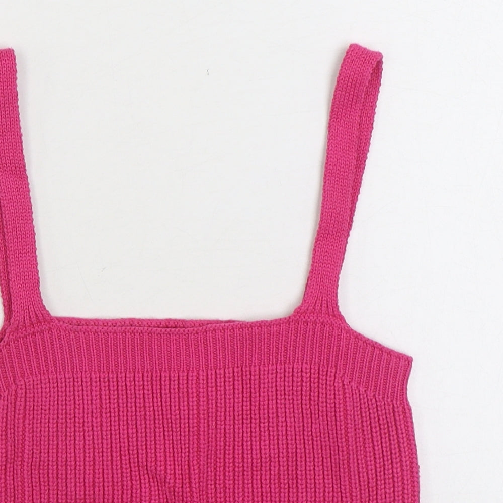 Womens UK Size 10 Apricot Pink Camisole Tank
