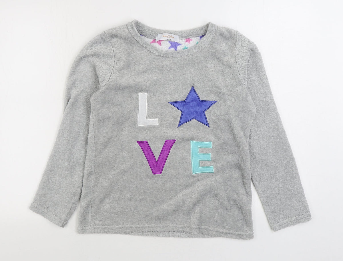 Love To Sleep Womens Grey Solid Polyester Top Pyjama Top Size 8 - Love