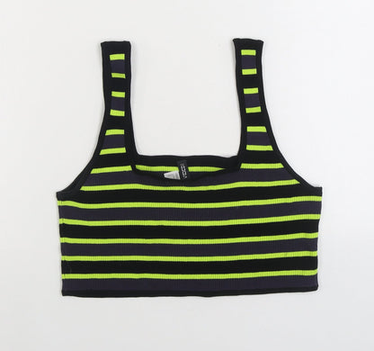 Womens UK Size L Divided by H&M Multicoloured Cropped Tank
