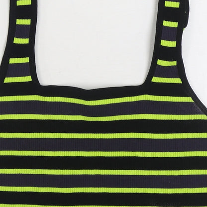 Womens UK Size L Divided by H&M Multicoloured Cropped Tank